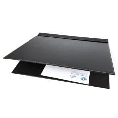 Prozenis Masaüstü Siyah Deri Kapaklı Tekli Masa Sümeni 49x36cm