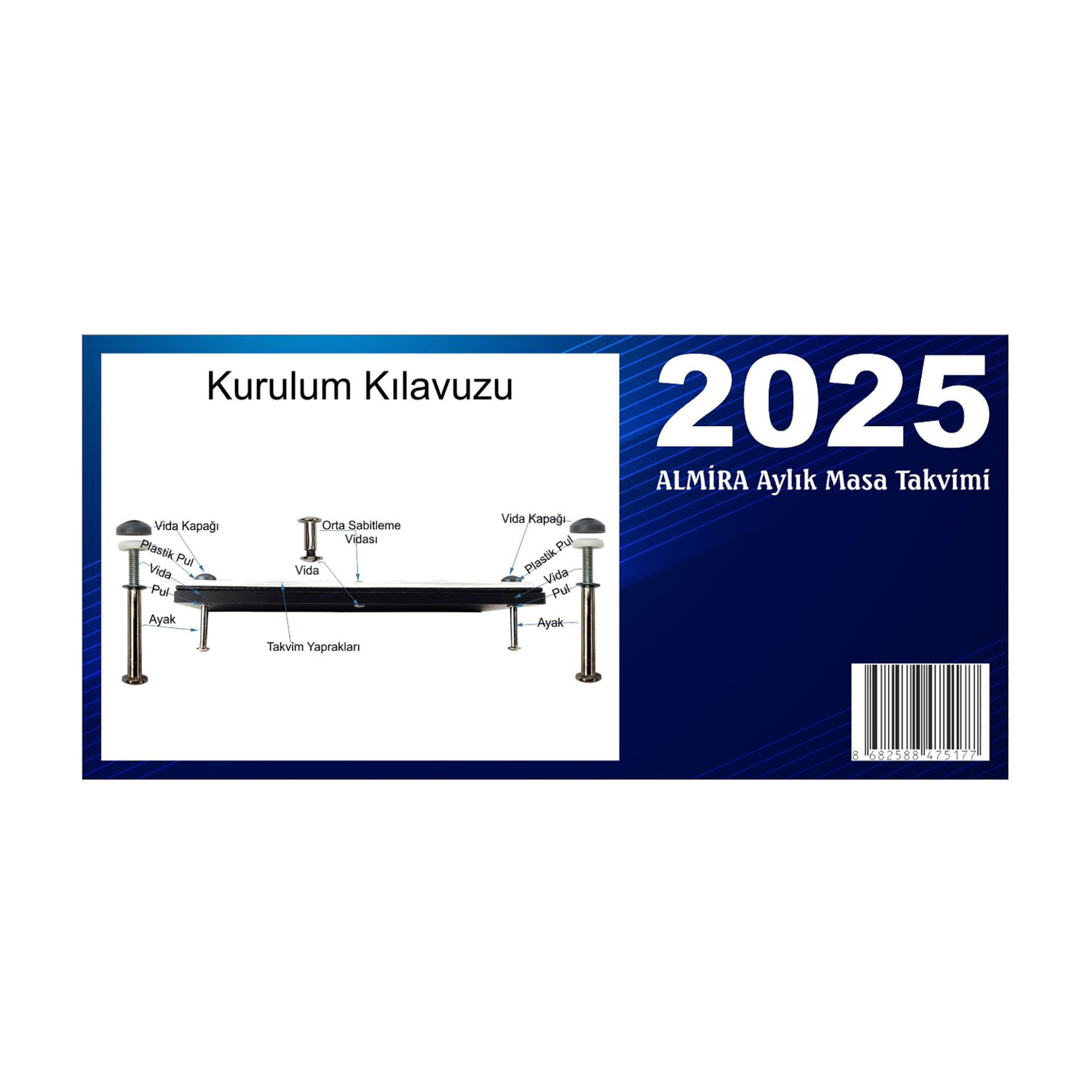 Prozenis 2025 Tarihli Almira Masa Takvimi Yaprakları