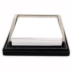 Prozenis PR4262 Lüks Ofis Masaüstü Notluk Krom Detaylı  Ahşap-Deri Tabanlı