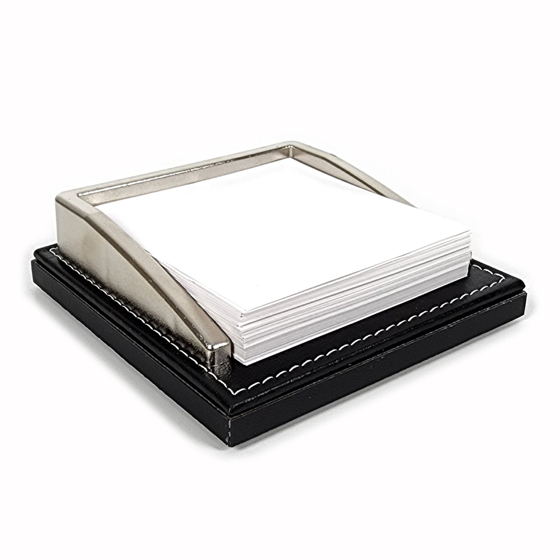 Prozenis PR4262 Lüks Ofis Masaüstü Notluk Krom Detaylı  Ahşap-Deri Tabanlı