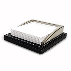 Prozenis PR4262 Lüks Ofis Masaüstü Notluk Krom Detaylı  Ahşap-Deri Tabanlı