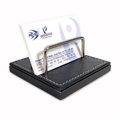 Prozenis PR4279 Siyah Lüks Ofis Masaüstü Kartvizitlik Ahşap-Deri Tabanlı