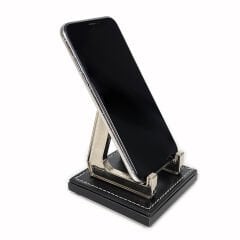 Prozenis PR4286 Ahşap-Deri Tabanlı Lüks Ofis Masaüstü Telefon Standı