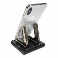 Prozenis PR4286 Ahşap-Deri Tabanlı Lüks Ofis Masaüstü Telefon Standı