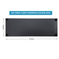 Nevila Antrasit Renk Lüks Krom Detaylı Masa İsimliği Kalemlik Notluk Seti