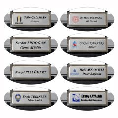 Nevila Siyah Mermer Desen Lüks Masa İsimliği Kalemlik Notluk İsimlik Seti